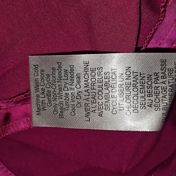 NWT House of Harlow 1960 Magenta High Waist Wide Leg Sateen Trouser Pant - Picture 7 of 12